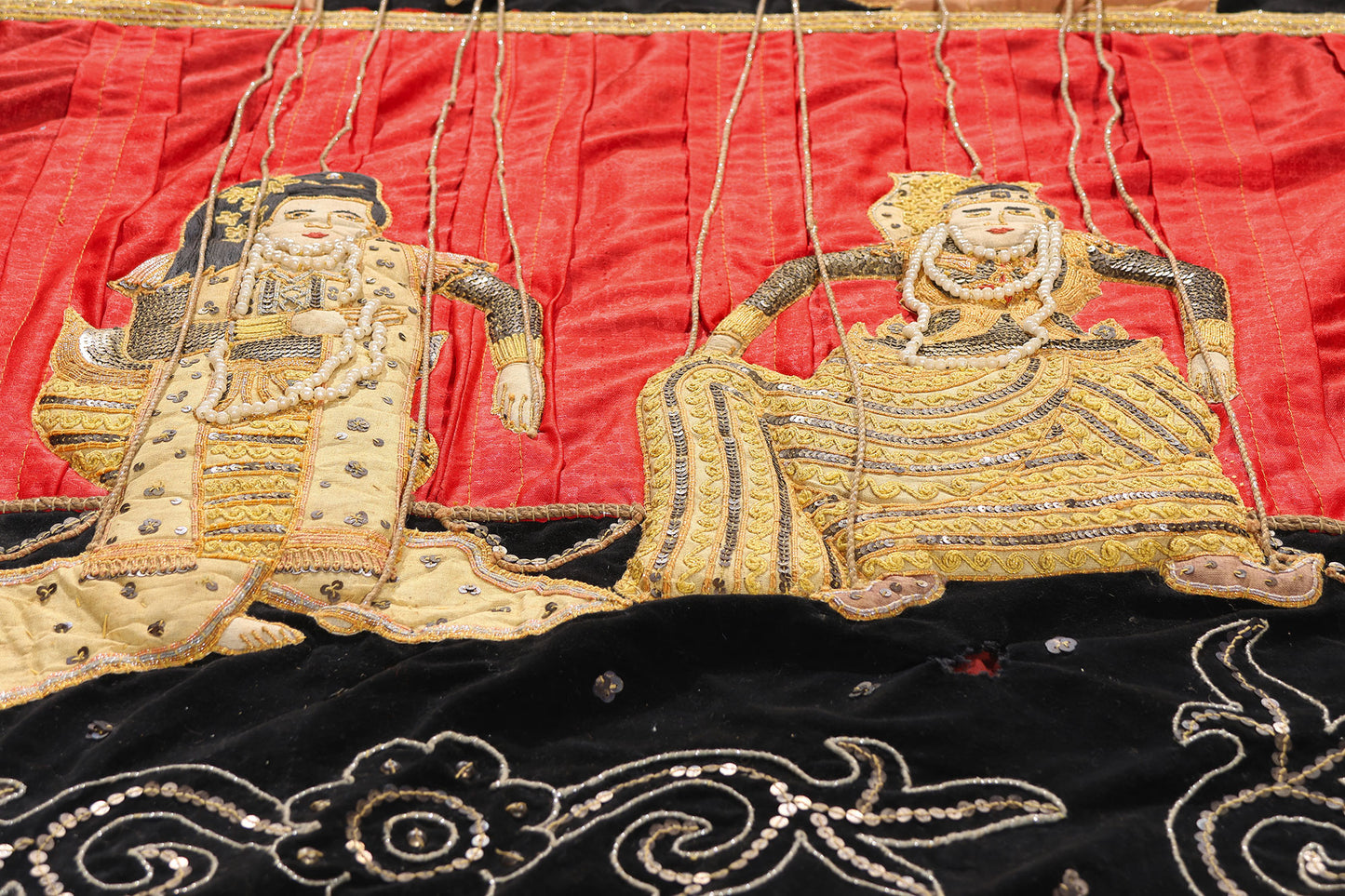 4 x 5 - Multicolor Antique Burmese Kalaga Tapestry - 54174