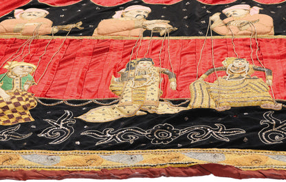 4 x 5 - Multicolor Antique Burmese Kalaga Tapestry - 54174