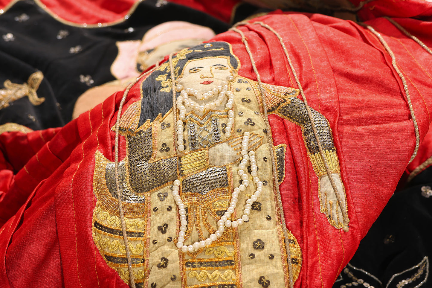 4 x 5 - Multicolor Antique Burmese Kalaga Tapestry - 54174