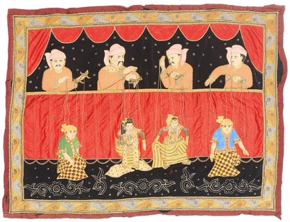 4 x 5 - Multicolor Antique Burmese Kalaga Tapestry - 54174