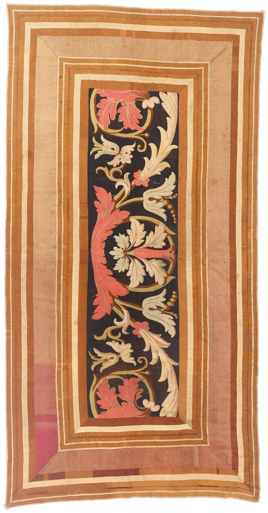 6 x 11 - Black Antique French Aubusson Rug - 54175