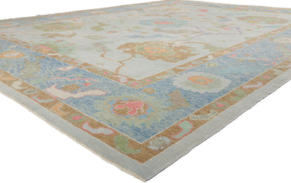 12 x 15 - Light Blue New Turkish Oushak Rug - 54176