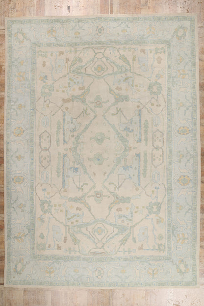 12 x 17 - Beige New Turkish Oushak Rug - 54177