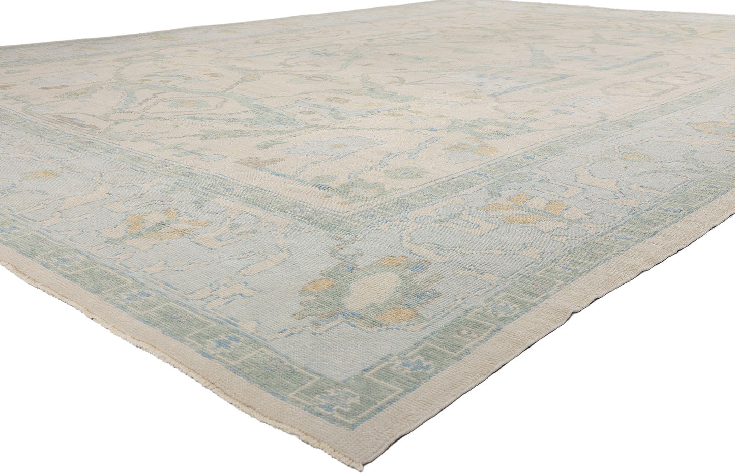 12 x 17 - Beige New Turkish Oushak Rug - 54177