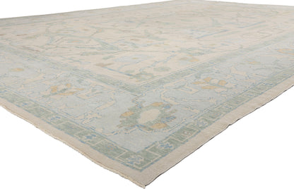 12 x 17 - Beige New Turkish Oushak Rug - 54177