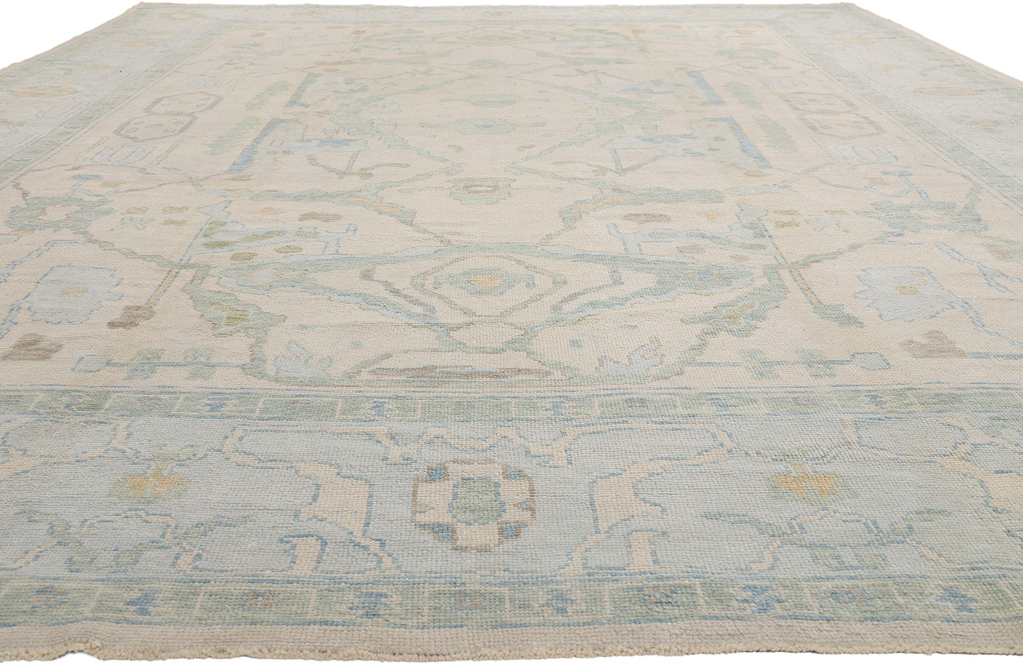 12 x 17 - Beige New Turkish Oushak Rug - 54177
