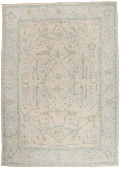 12 x 17 - Beige New Turkish Oushak Rug - 54177