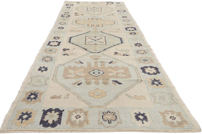 3 x 12 - Ivory New Turkish Oushak Rug - 54178