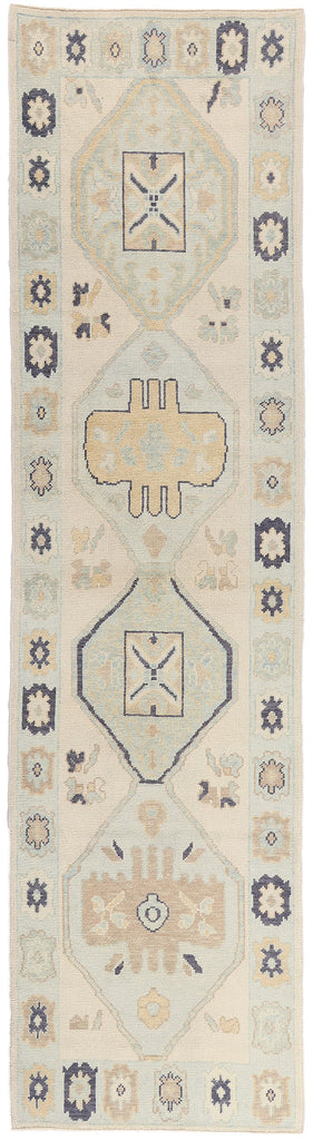 3 x 12 - Ivory New Turkish Oushak Rug - 54178