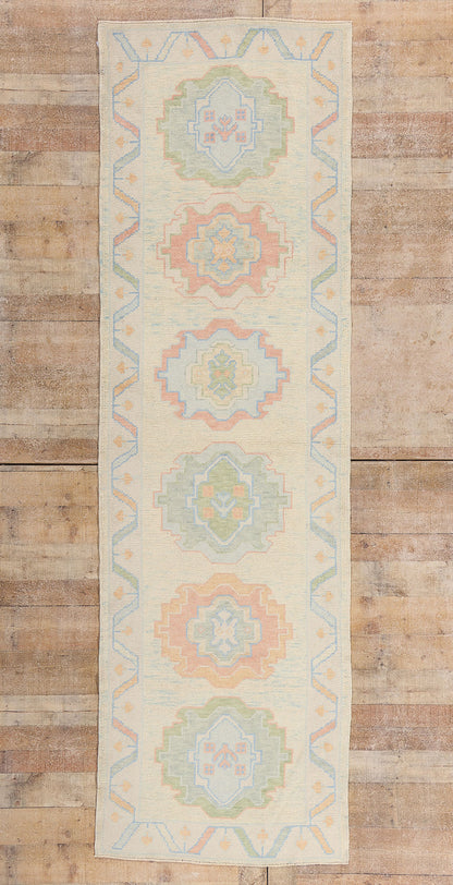 3 x 10 - Ivory New Turkish Oushak Rug - 54179