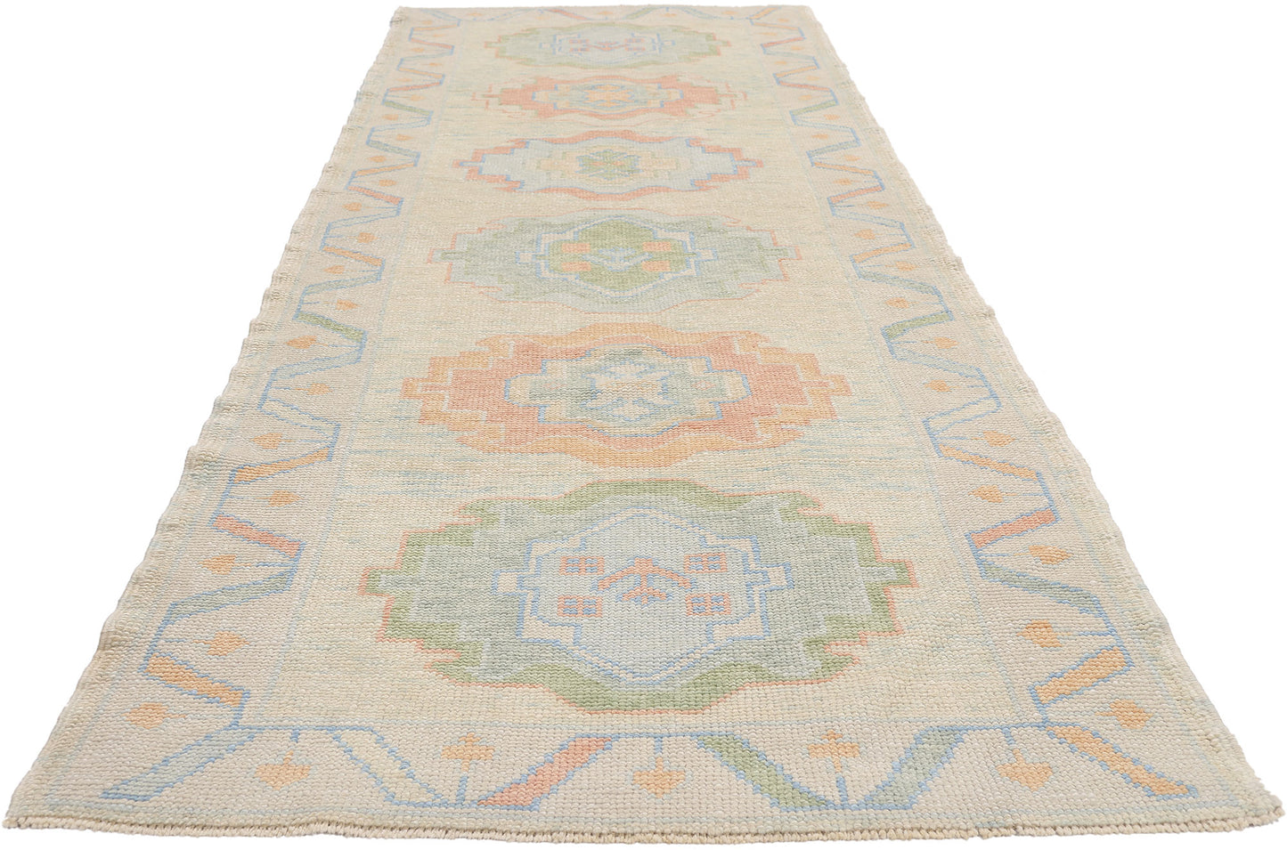 3 x 10 - Ivory New Turkish Oushak Rug - 54179