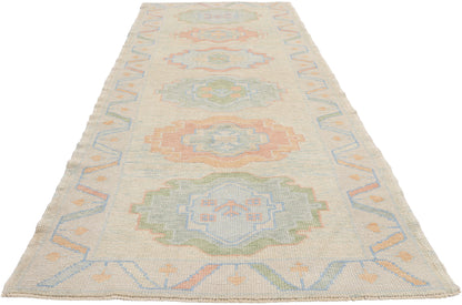 3 x 10 - Ivory New Turkish Oushak Rug - 54179
