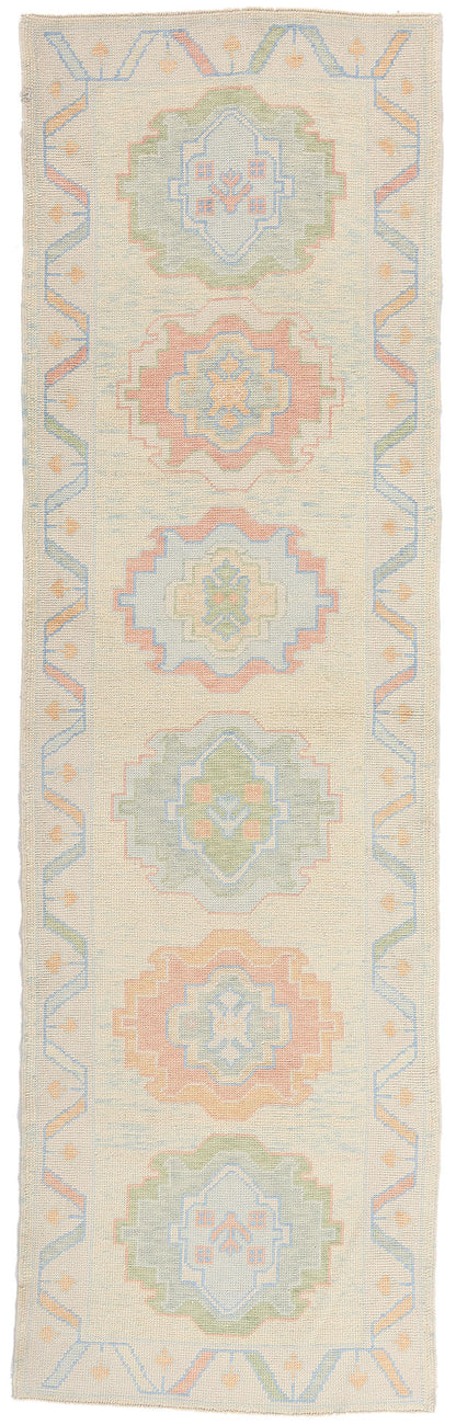3 x 10 - Ivory New Turkish Oushak Rug - 54179