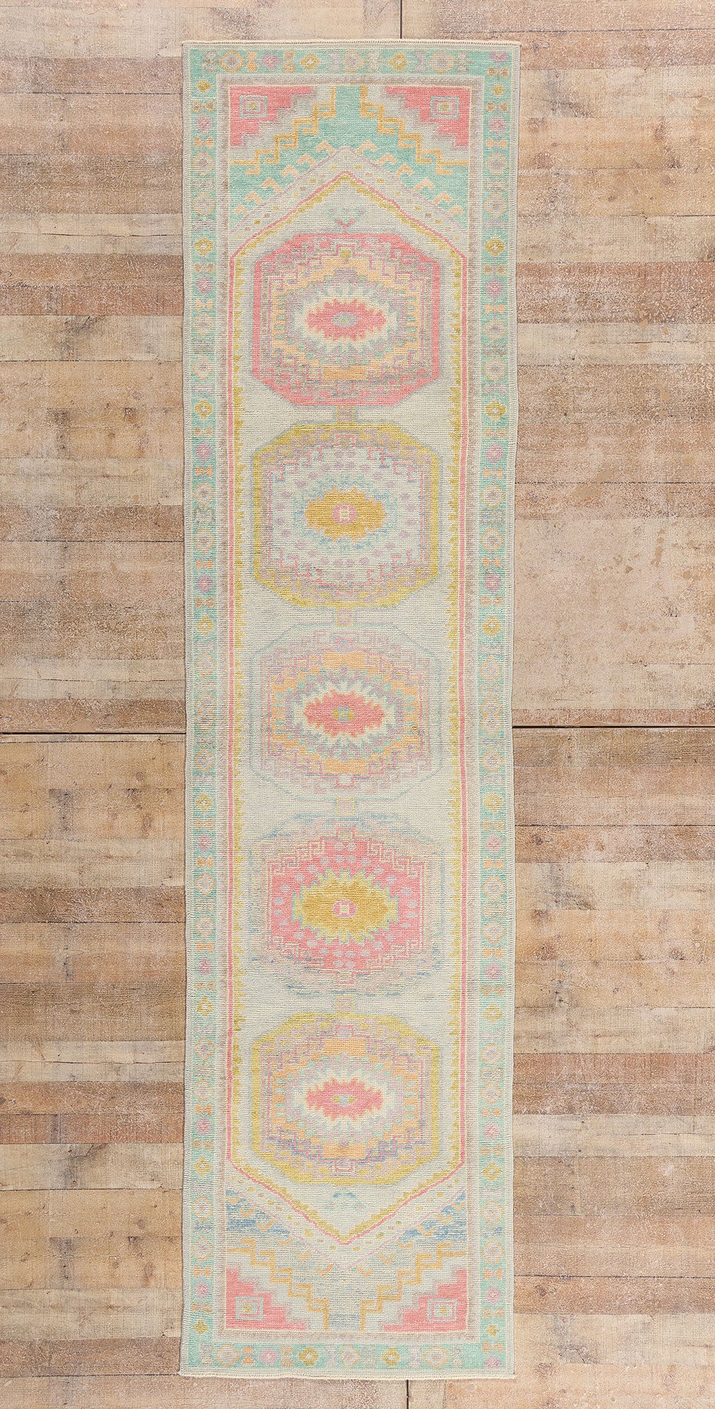 3 x 12 - Blue New Turkish Oushak Rug - 54182