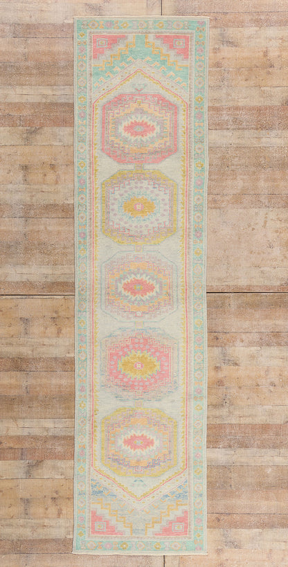 3 x 12 - Blue New Turkish Oushak Rug - 54182