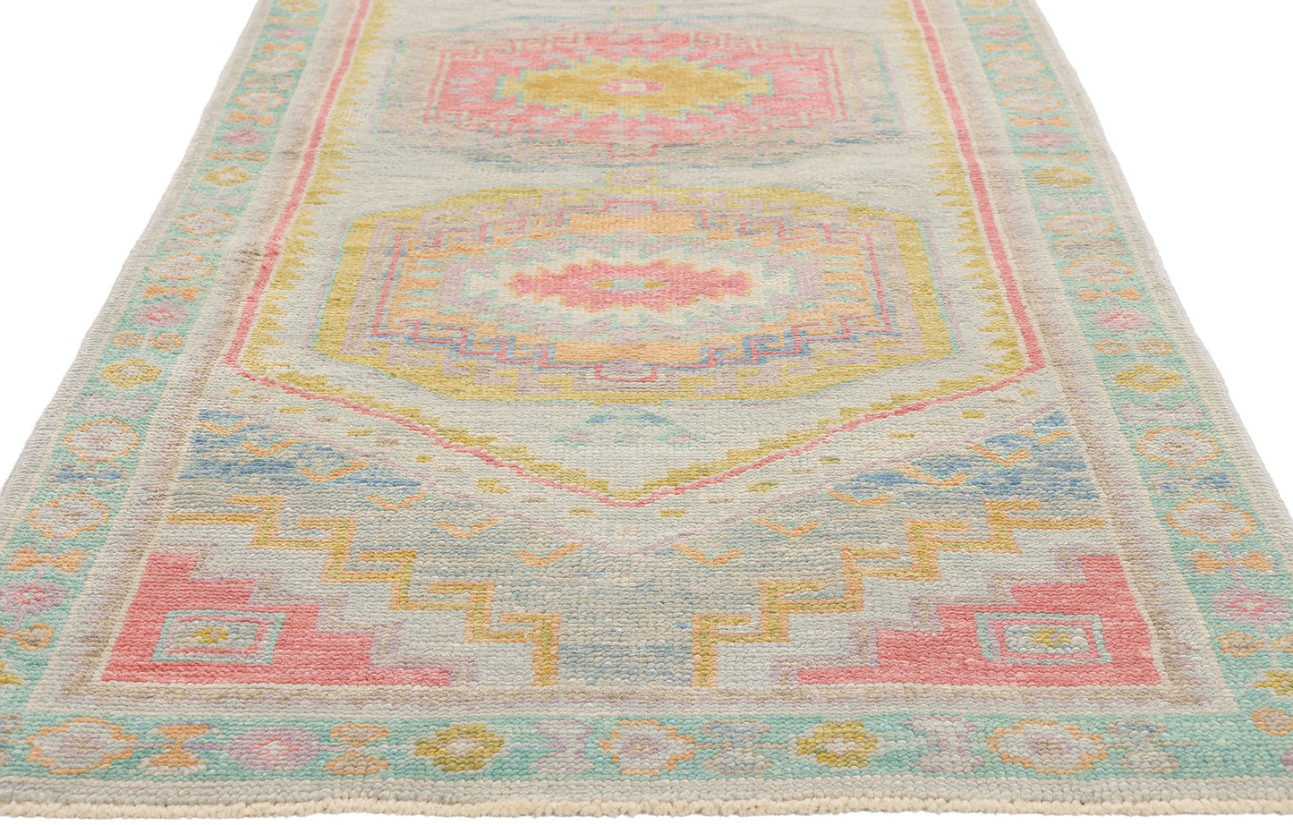 3 x 12 - Blue New Turkish Oushak Rug - 54182
