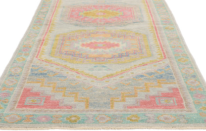 3 x 12 - Blue New Turkish Oushak Rug - 54182