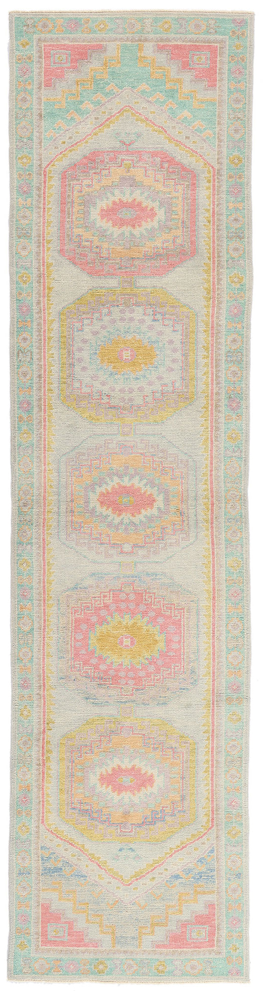 3 x 12 - Blue New Turkish Oushak Rug - 54182