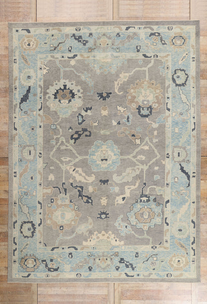 10 x 13 - Gray New Turkish Oushak Rug - 54184