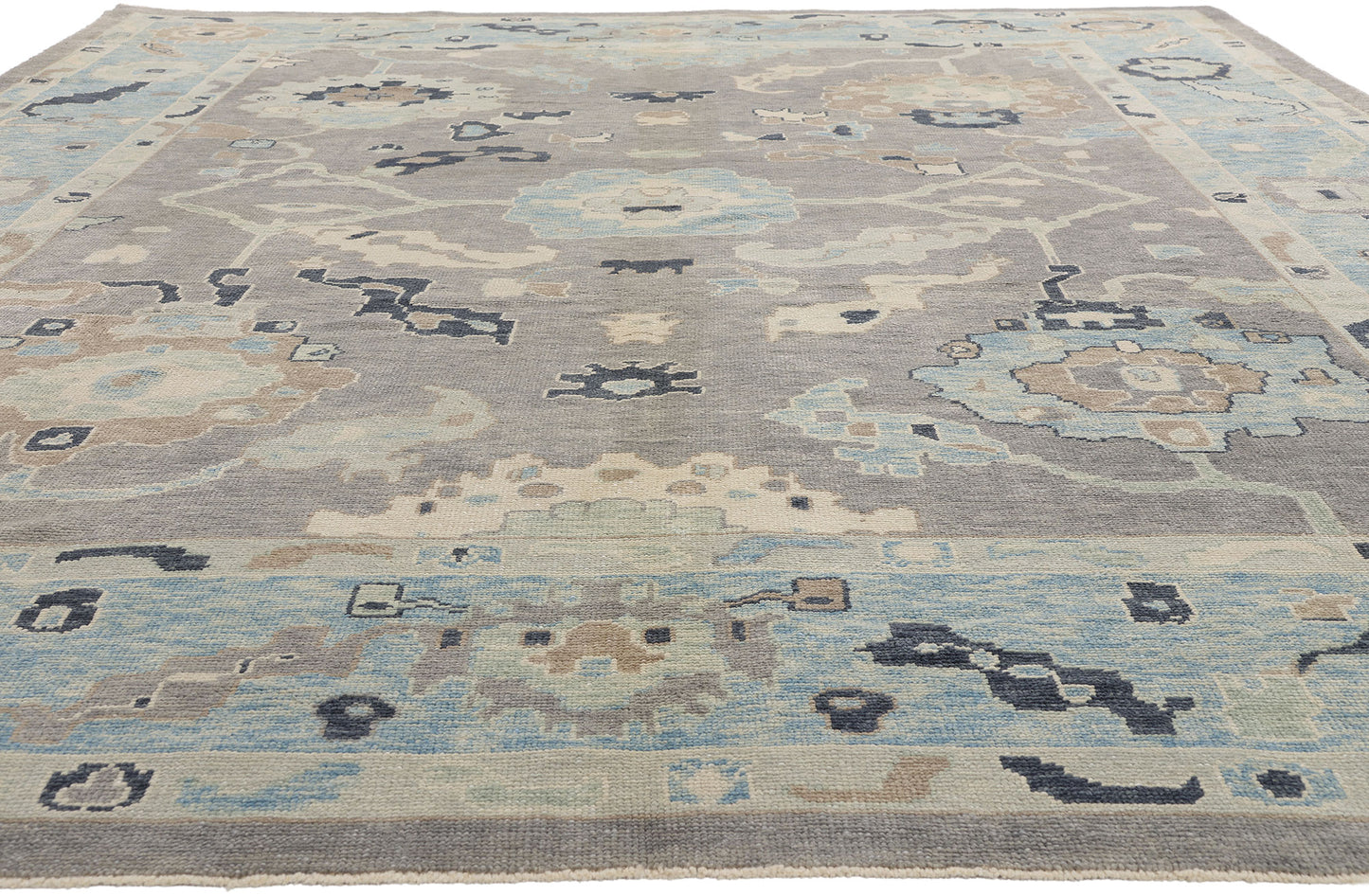 10 x 13 - Gray New Turkish Oushak Rug - 54184