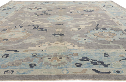 10 x 13 - Gray New Turkish Oushak Rug - 54184