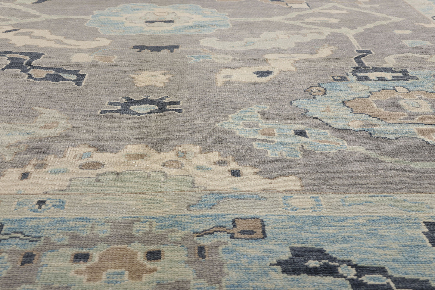 10 x 13 - Gray New Turkish Oushak Rug - 54184