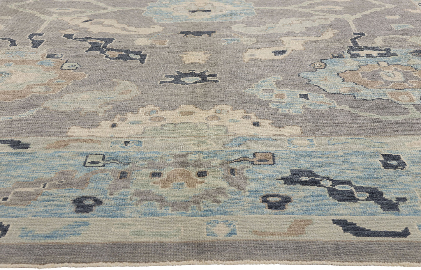 10 x 13 - Gray New Turkish Oushak Rug - 54184