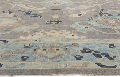 10 x 13 - Gray New Turkish Oushak Rug - 54184