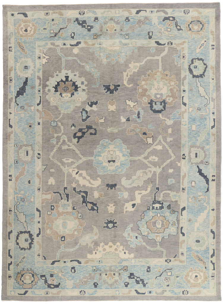 10 x 13 - Gray New Turkish Oushak Rug - 54184