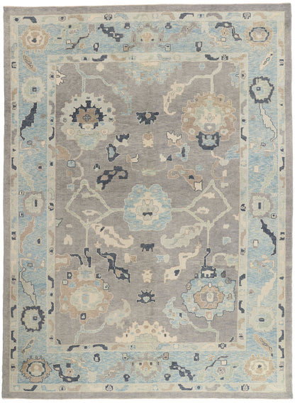 10 x 13 - Gray New Turkish Oushak Rug - 54184