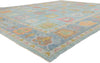 10 x 14 - Blue New Turkish Oushak Rug - 54185