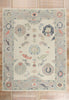 10 x 13 - Ivory New Turkish Oushak Rug - 54186