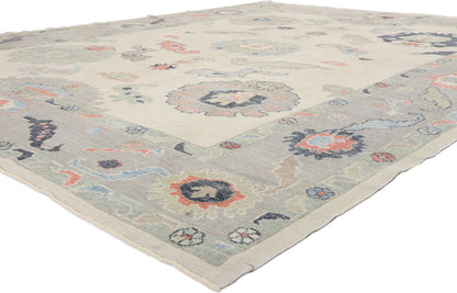 10 x 13 - Ivory New Turkish Oushak Rug - 54186