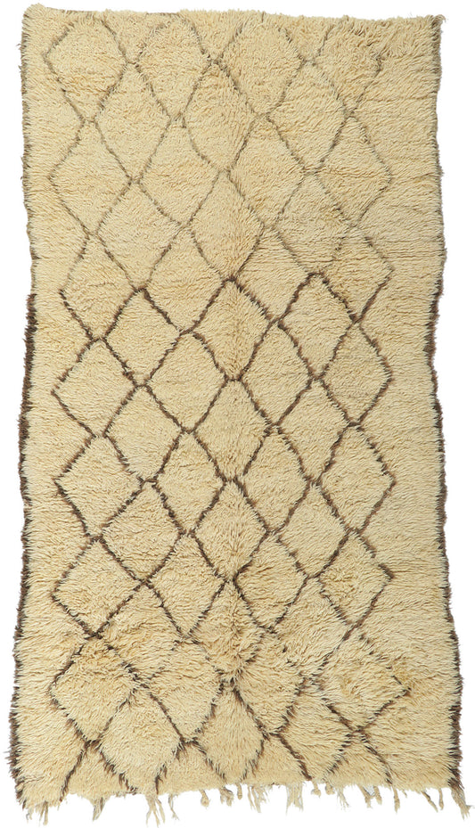 5 x 10 Vintage Moroccan Beni Ourain Rug 78383