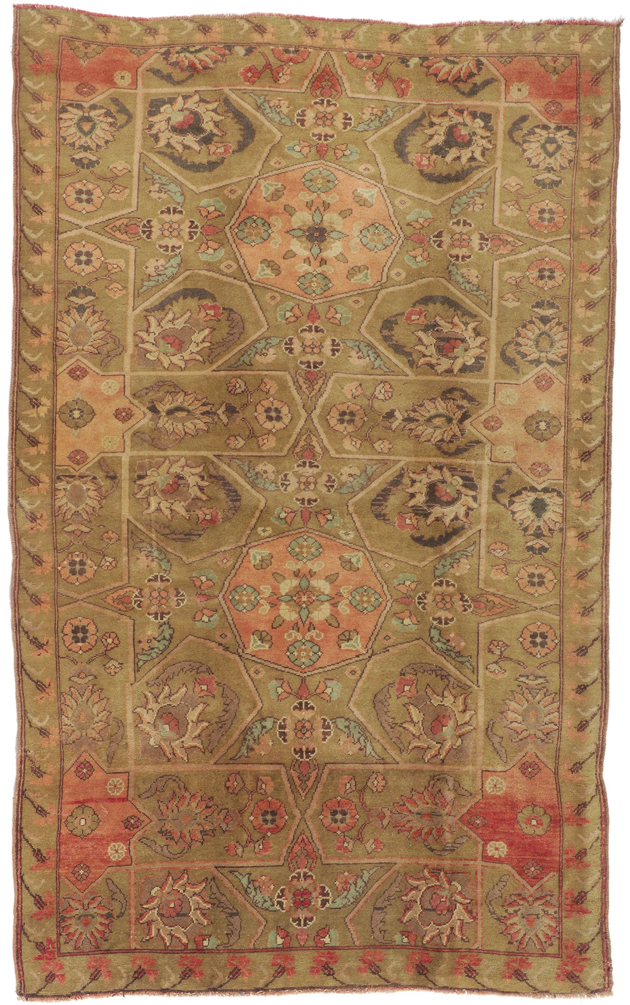 6 x 9 Vintage Turkish Oushak Rug 51672