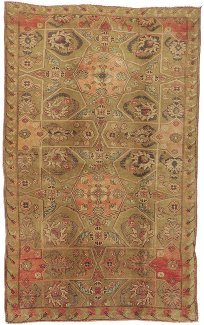6 x 9 Vintage Turkish Oushak Rug 51672