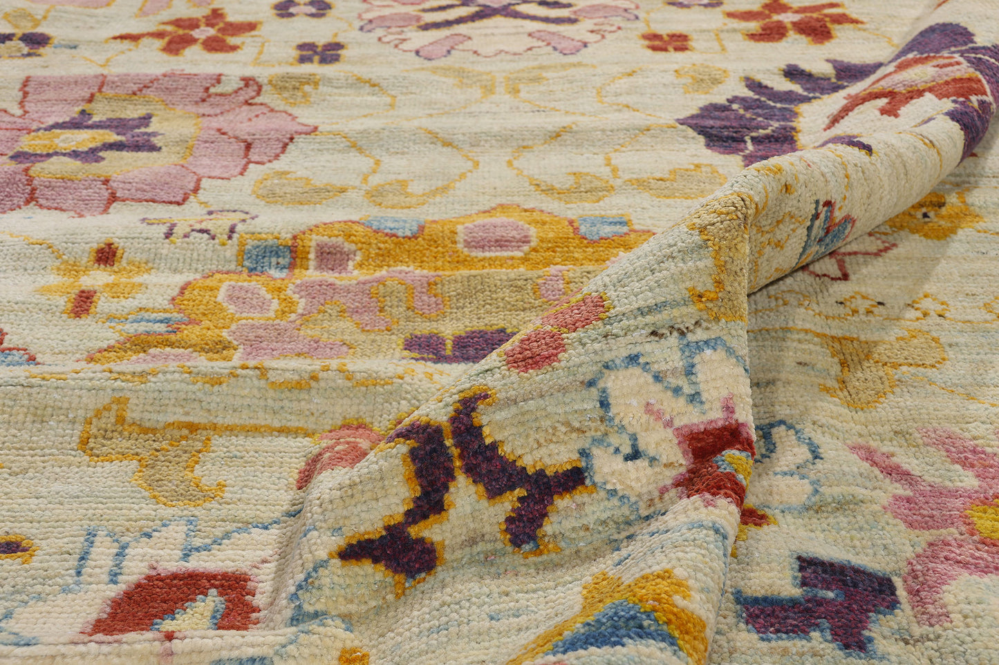 12 x 16 - Colorful Turkish Oushak Rug - 60659