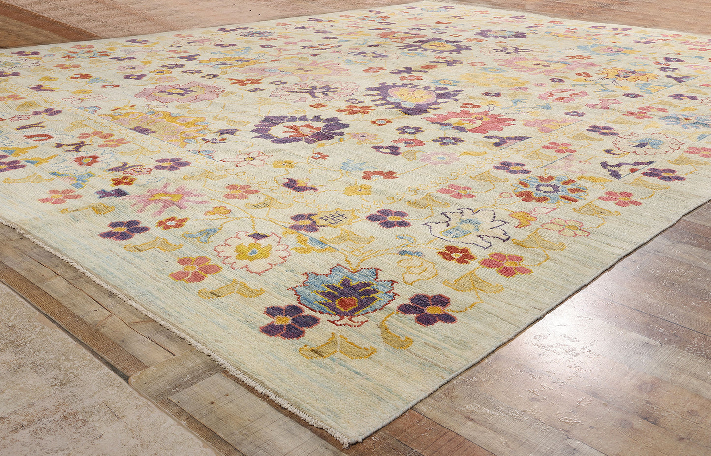 12 x 16 - Colorful Turkish Oushak Rug - 60659