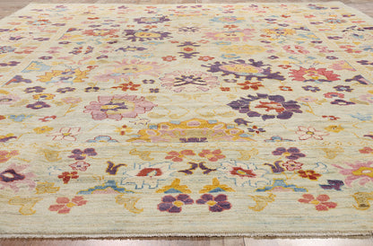 12 x 16 - Colorful Turkish Oushak Rug - 60659