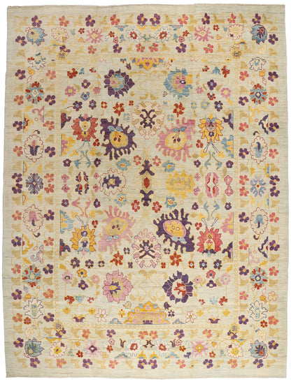 12 x 16 - Colorful Turkish Oushak Rug - 60659