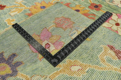 12 x 16 - Blue Turkish Oushak Rug - 60662
