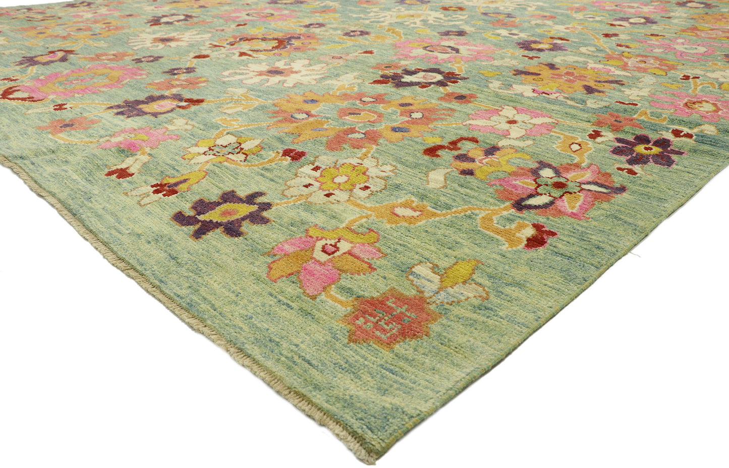 12 x 16 - Blue Turkish Oushak Rug - 60662