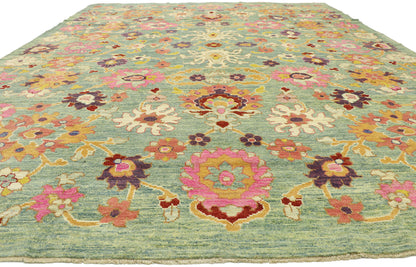 12 x 16 - Blue Turkish Oushak Rug - 60662