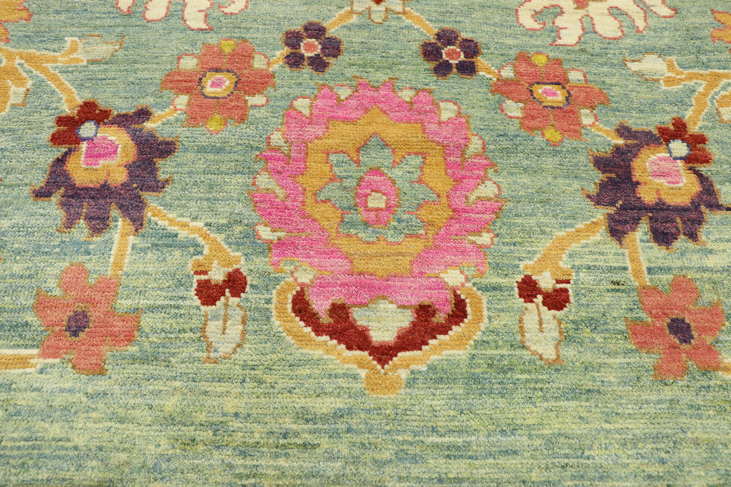 12 x 16 - Blue Turkish Oushak Rug - 60662