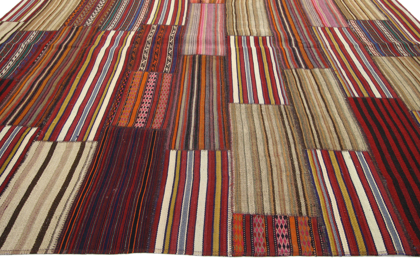 7 x 11 - Brown Vintage Turkish Kilim Rug - 60792