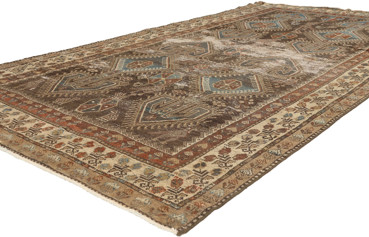 5 x 10 - Brown Antique Persian Malayer Rug - 60825