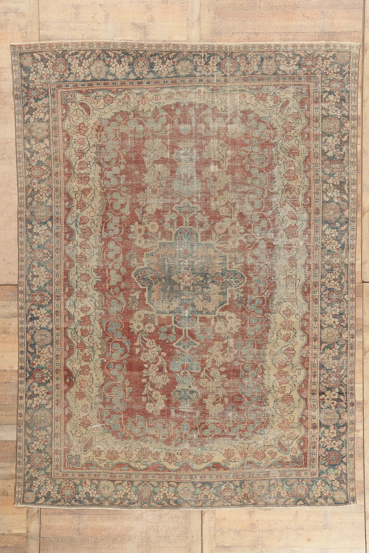 8 x 12 - Red Antique Persian Mahal Rug - 60832