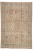 10 x 15 - Beige Antique Persian Yazd Rug - 60841