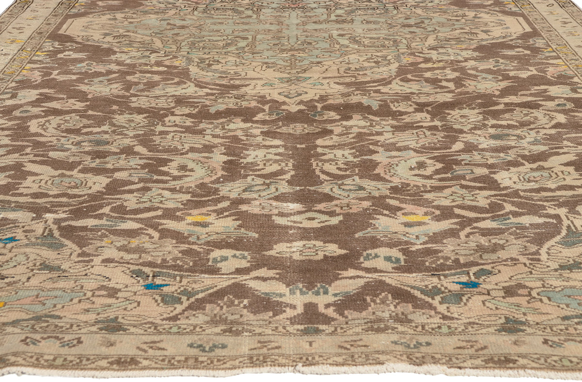6 x 11 - Brown Antique Persian Bakhtiari Rug - 60858