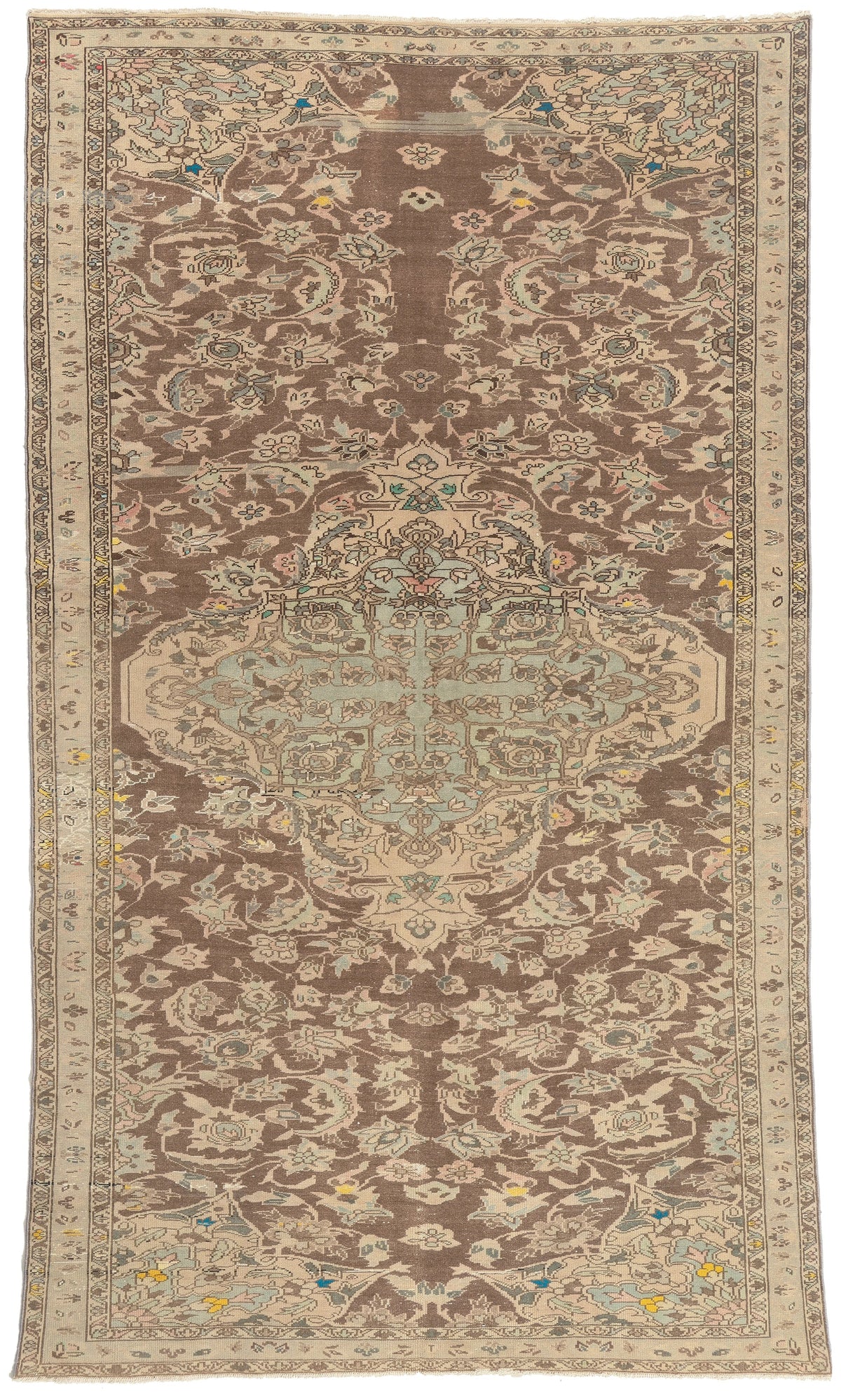 6 x 11 - Brown Antique Persian Bakhtiari Rug - 60858